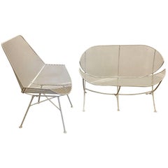 Petite Sofa and Lounge Patio Chair Designed by Maurizio Tempestini for Salterini