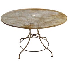 Retro Round Garden Patio Table by Woodard