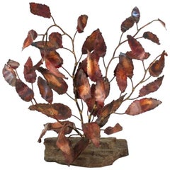 Brutalist Bush Sculpture, Signed