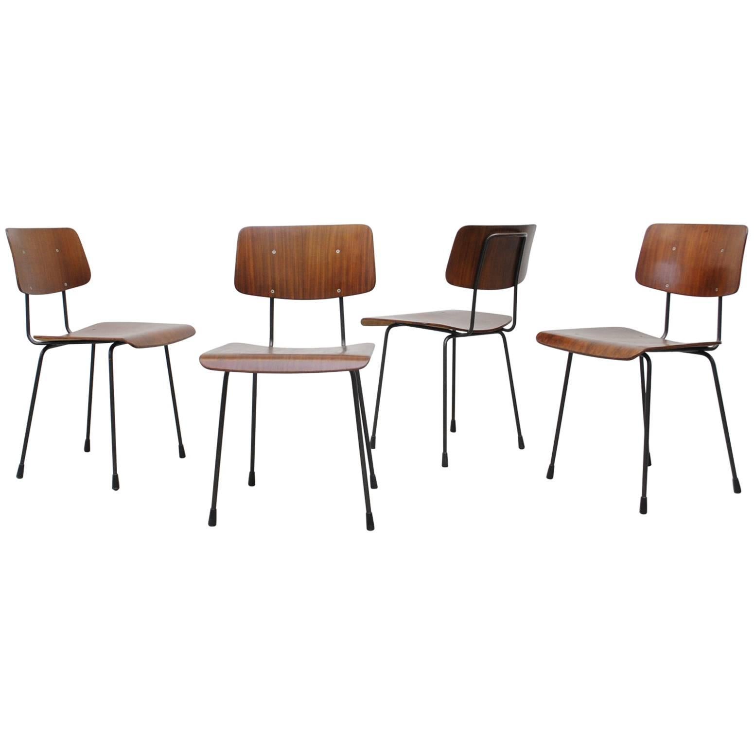 Set of Four Gispen "Model 1262" Chairs by A.R. Cordemeyer