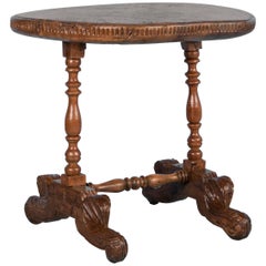 Oval Antique Spanish Colonial Side Table