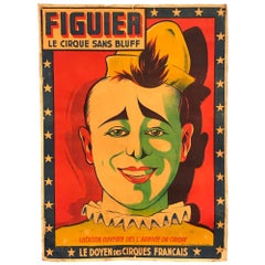 Vintage French Circus Lithograph Poster "Le Figuier"