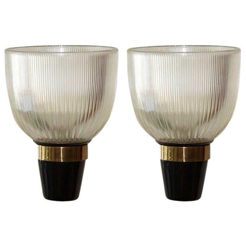 Pair of Vintage Wall Sconces by Ignazio Gardella For Sale