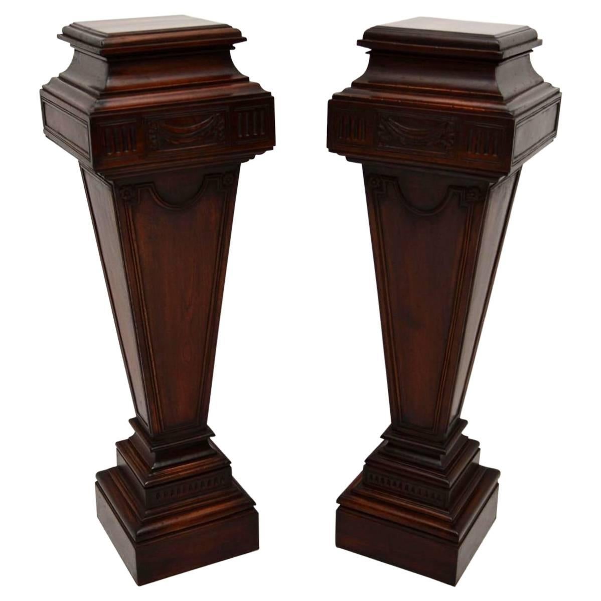 Antique Mahogany Columns – Pedestals
