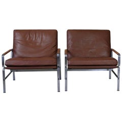 Pair of Leather Armchairs by Fabrics & Kastholm