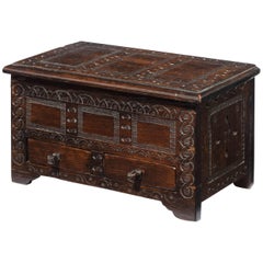 17th Century Style Oak Miniature Kist