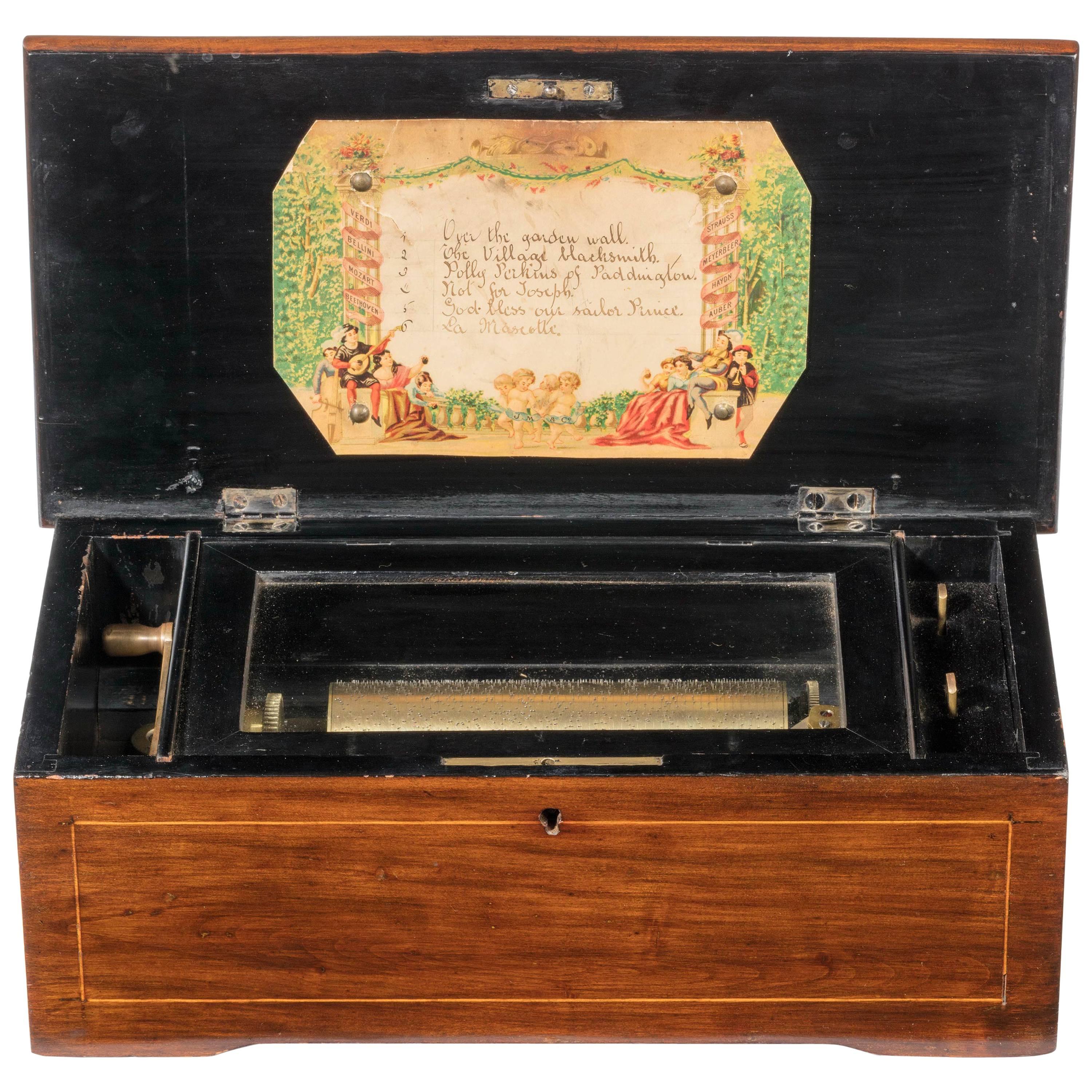 Late 19th Century Mahogany Musical Box