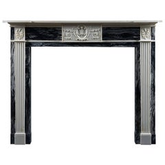 Antique Georgian Fireplace Mantle in Bardiglio and Statuary Marble