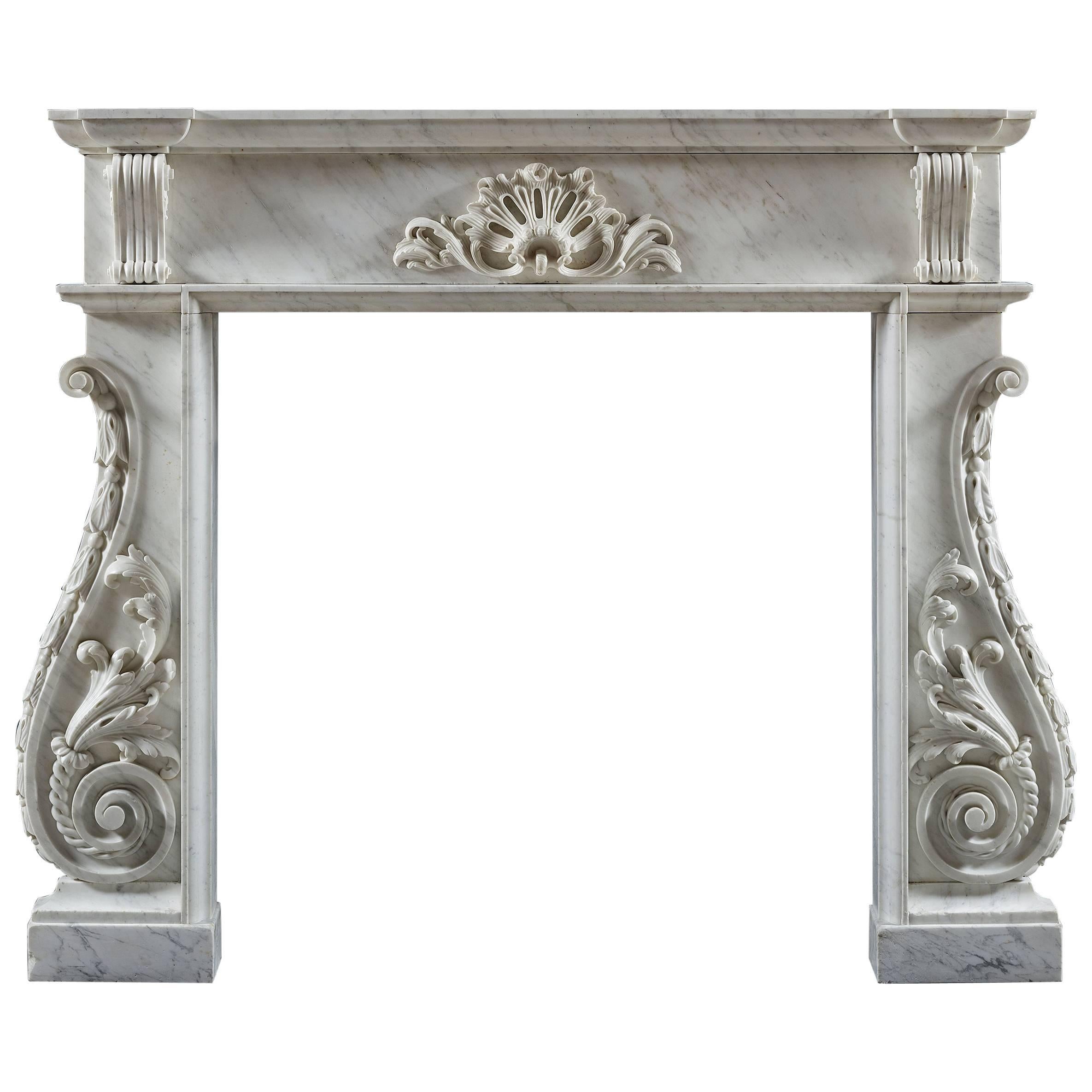 Antique Irish Fireplace Mantel, circa 1750 For Sale