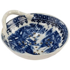 Mid-18th Century Worcester Tea Strainer