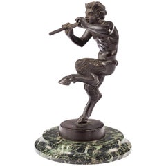 Early 19th Century Patinated Bronze Grand Tour Figure of a Dancing Fawn