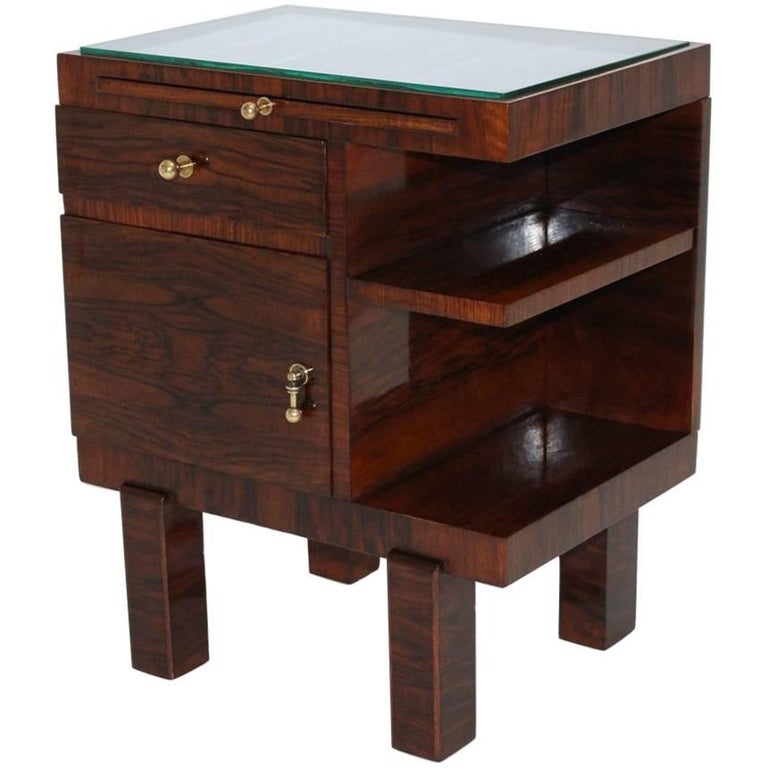 Modernist Hungarian Art Deco White Lacquer Nightstands at 1stdibs