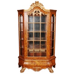 20th Century Baroque Style Dutch Vitrine Cupboard