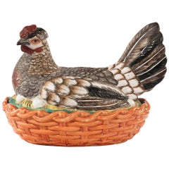 19th Century Staffordshire Hen Basket