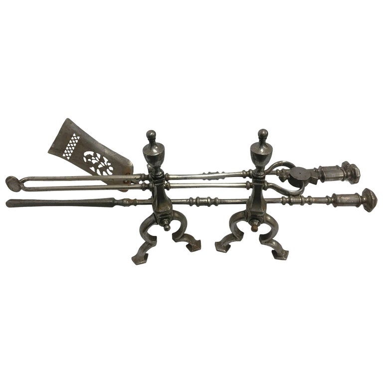 Pair of Steel Fire Irons For Sale at 1stDibs