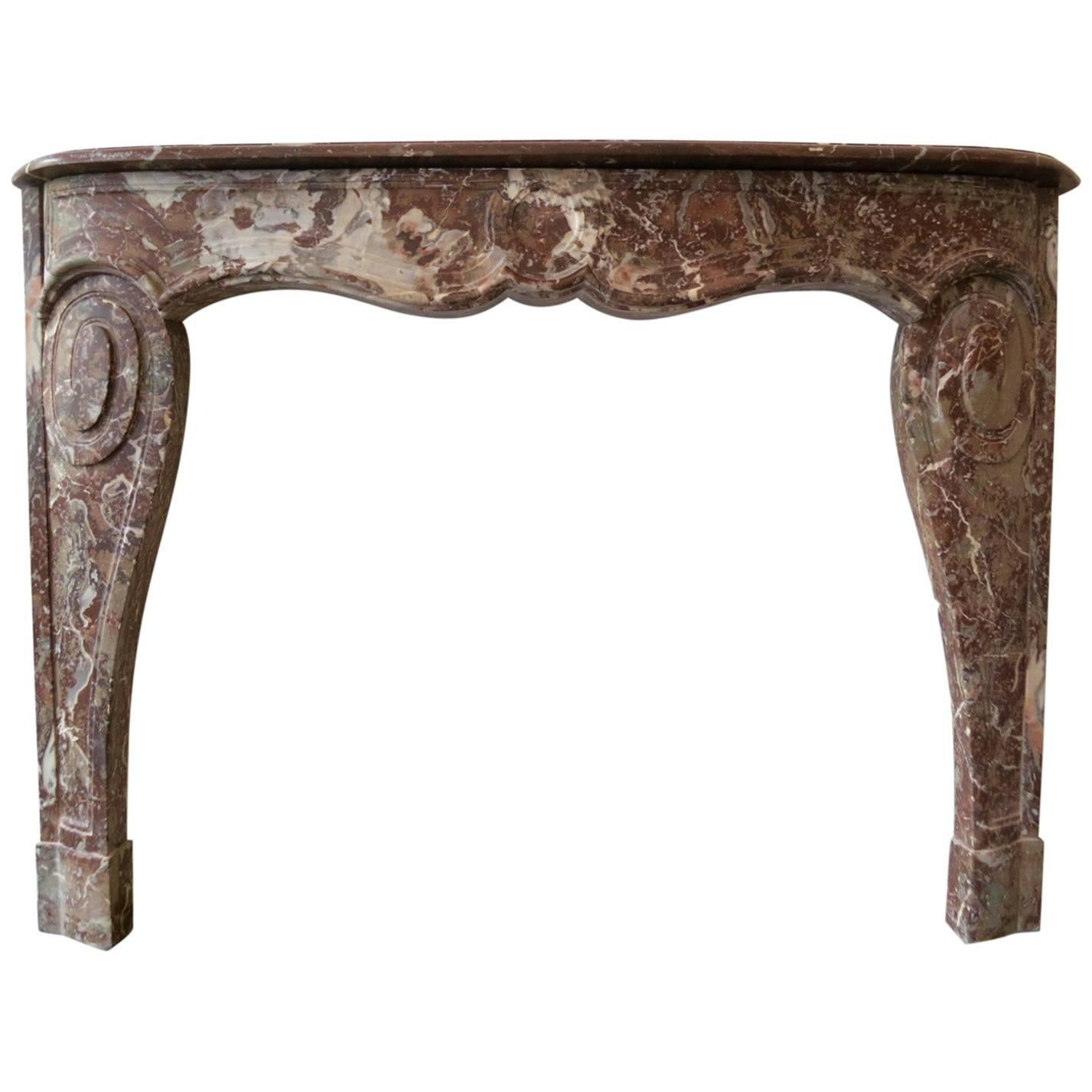 18th Century Louis XV Style Marble Fireplace Mantel