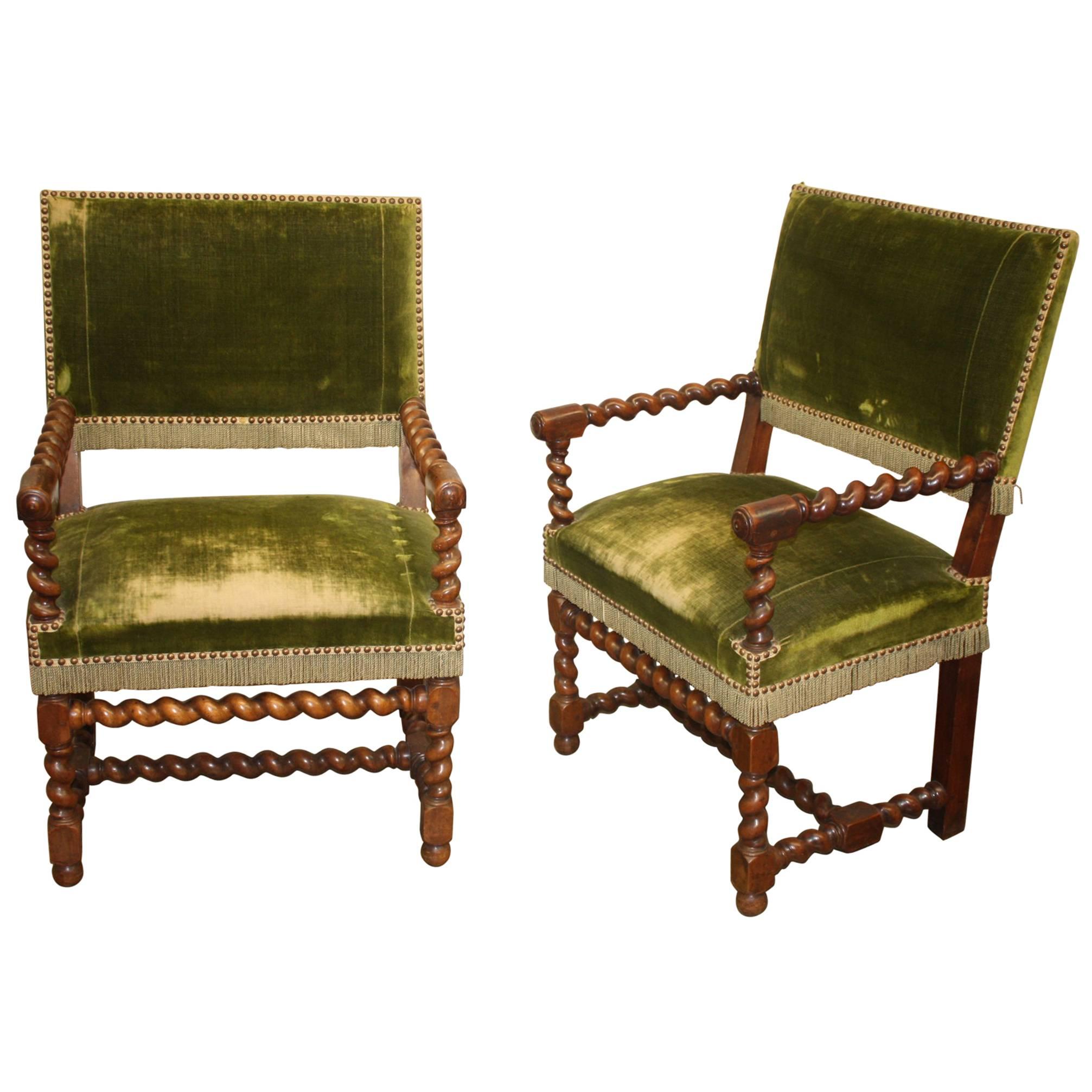 19th Century Louis XIII Style Chairs