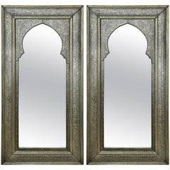 Vintage Beautifull Pair of Large Moroccan Keyhole Mirrors