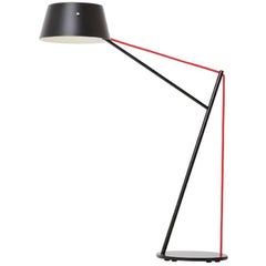 Spar Junior Table or Task Lamp in Black with Red Cord by Resident