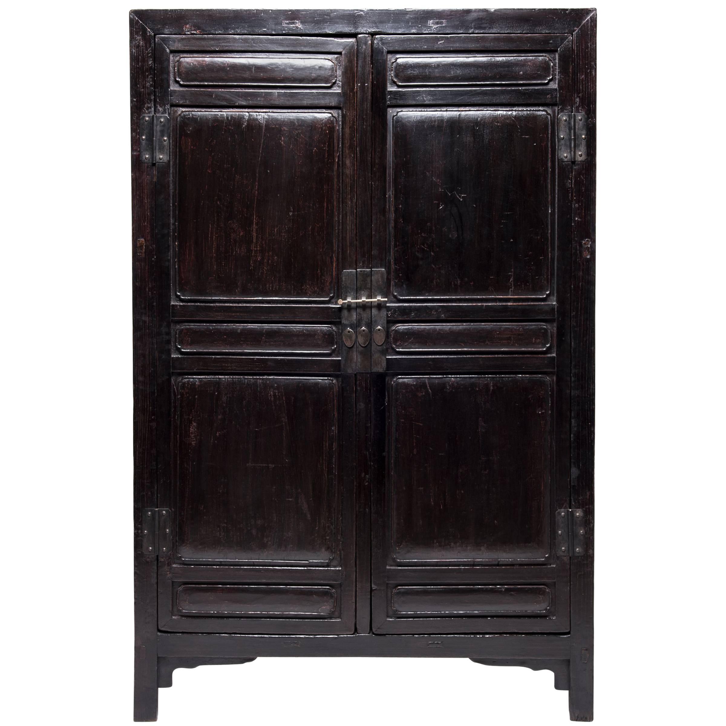 Chinese Two-Door Black Cabinet, c. 1850