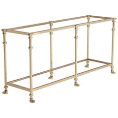 Solid Brass Console, or Kitchen Island with Paw Feet Per Your Specs