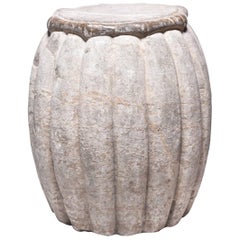 Chinese Melon Form Stone Drum