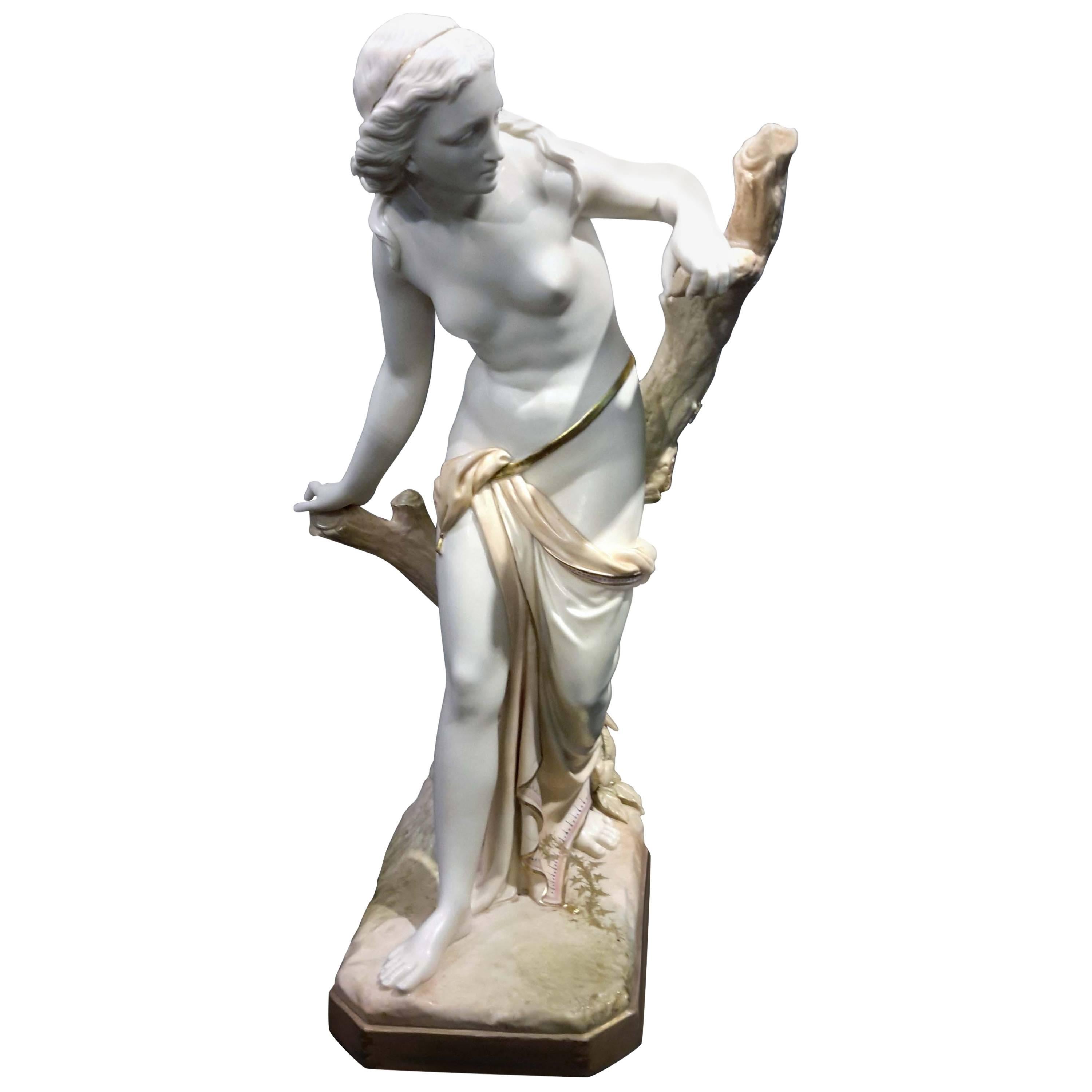 Royal Worcester Porcelain Figure "the Bather Surprised" For Sale