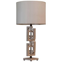 "AdHoc 4" Flair Edition Tall Travertine Lamp