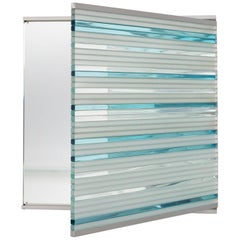 Contemporary Wall Mirror MIRROR.GG.17 by Thomas Lemut in Tempered Glass