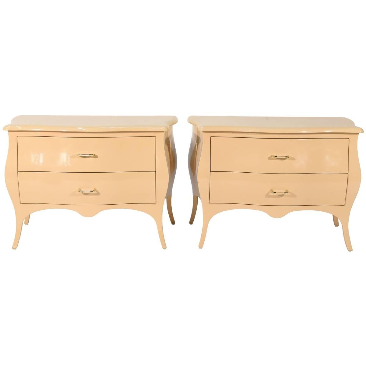 Pair of Enrique Garcel Lacquered Nightstands