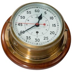 Admiralty Pattern Smiths Astral Ship's Bulkhead Clock with Eight Day Movement