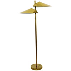 Mid-Century Modern Rare Jere Brass Lily Pad Petal Floor Lamp Signed Dated