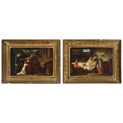 Pair of 19th Century French Paintings after Jean-Antoine-Theodore Giroust.