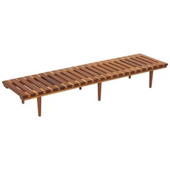 John Keal Slatted Bench for Brown Saltman