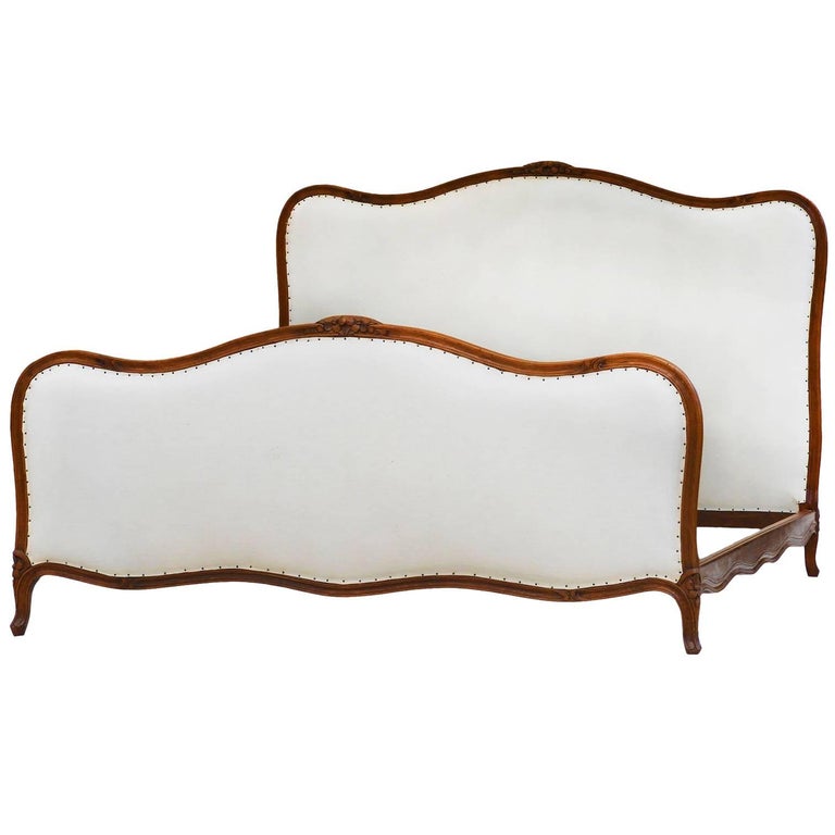 French Bed US Queen UK KingSize Upholstered Ready for Top Covers Louis