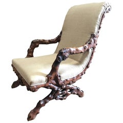 Antique 19th Century Grotto Chair, England