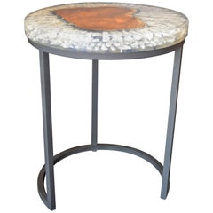 Wood and Resin Side Table