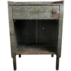Exceptional Industrial Wood Painted Foreman's Desk