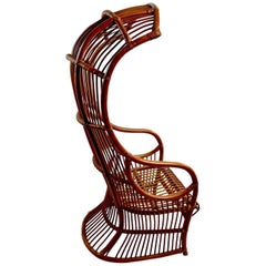 Vintage Dramatic Bamboo Hood Chair