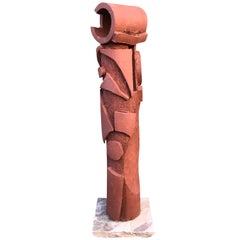Large 1970s, Bay Area Ceramic Abstract or Bruttalist Sculpture TOTEM #1