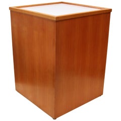 Teak Mid-Century Light Box Display Pedestal