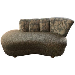 Vintage Wave Style Hollywood Regency Sofa