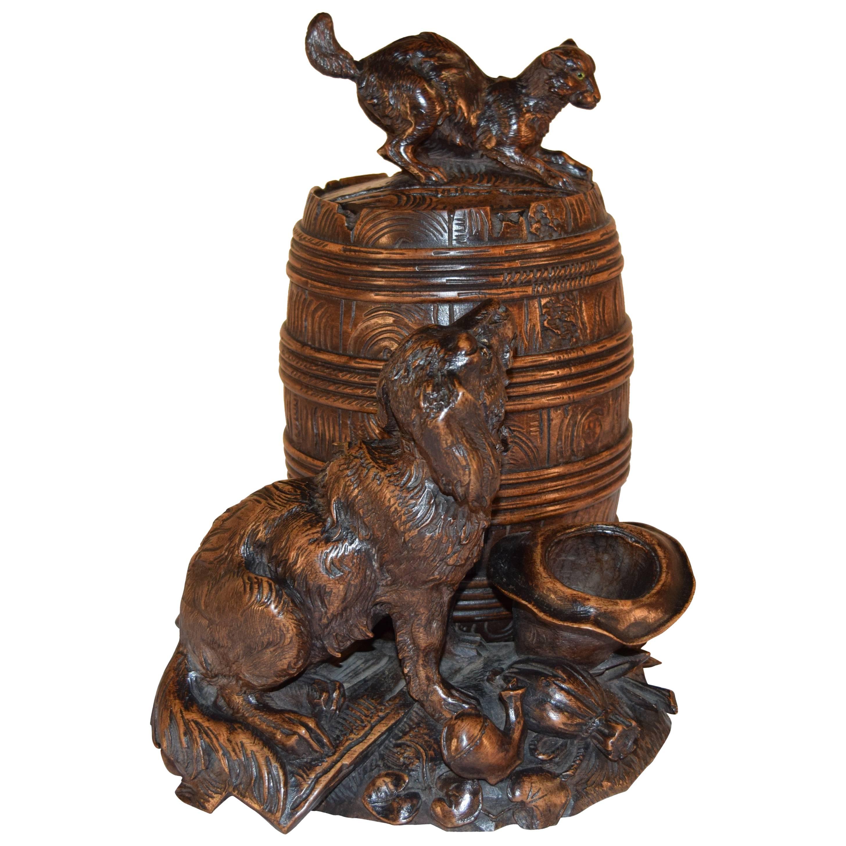 19th Century Black Forest Carved Humidor