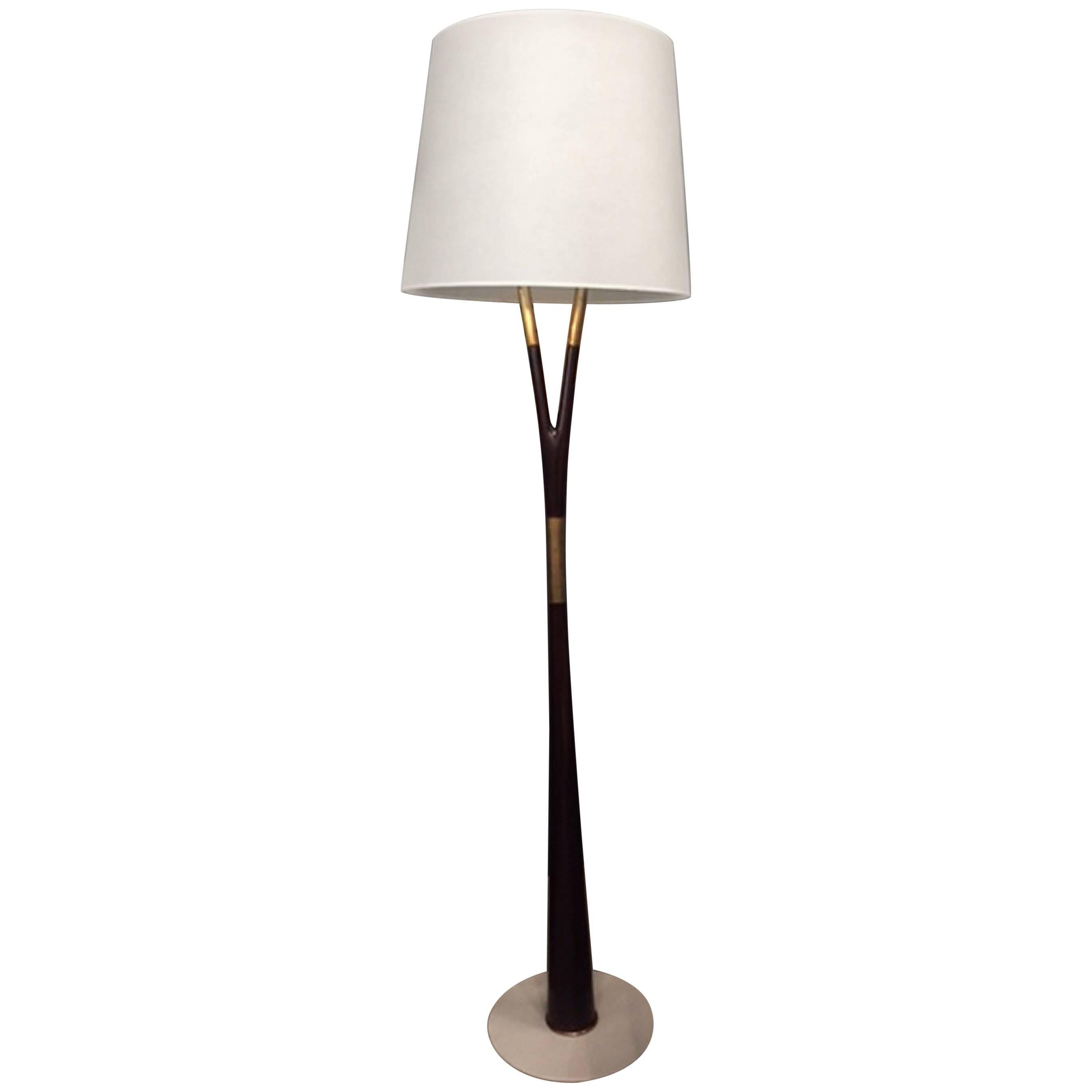 Floor Lamp with Marble Base by Stilnovo For Sale