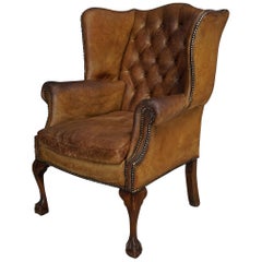 Antique Cognac Leather Club Chair