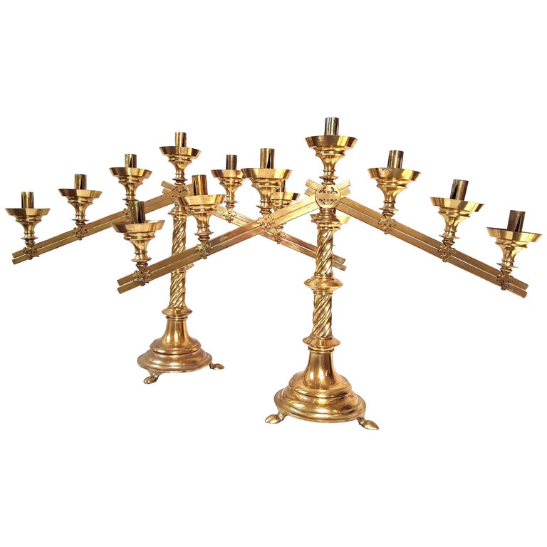 Church Candelabras, Circa 1900 For Sale at 1stdibs