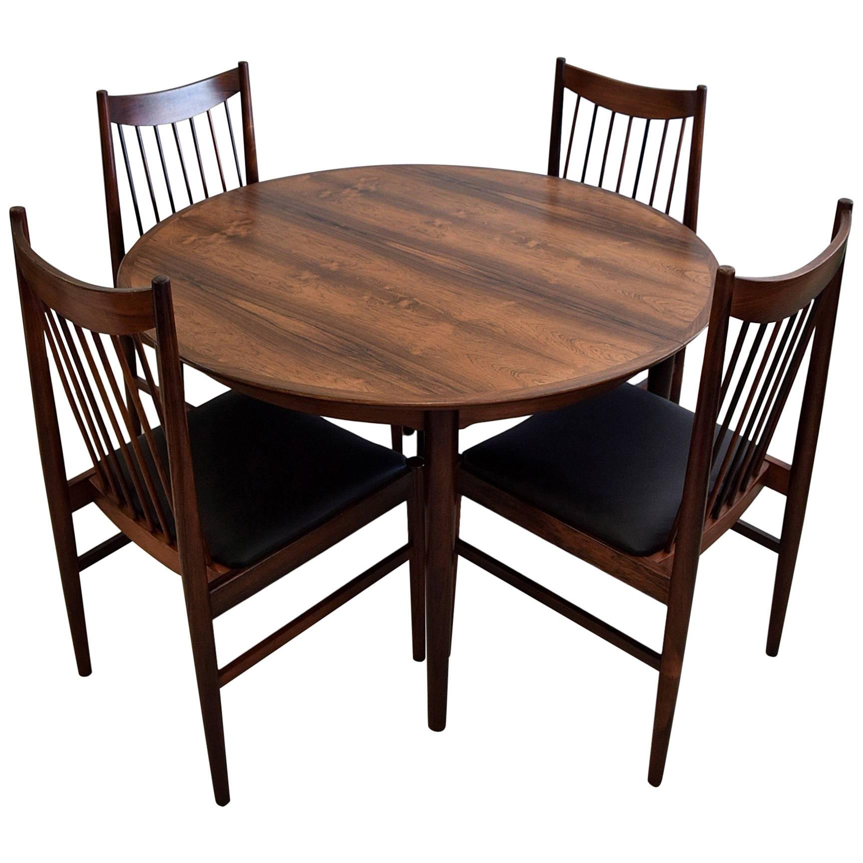 Arne Vodder Mid Century Modern Jatoba Dining Room Set For Sale