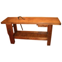 Antique English Cobblers Bench with Original Vice