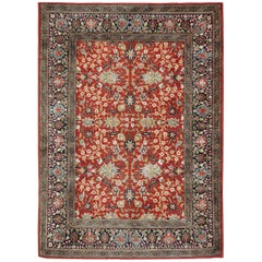 Vintage Wool Turkish Hereke Carpet