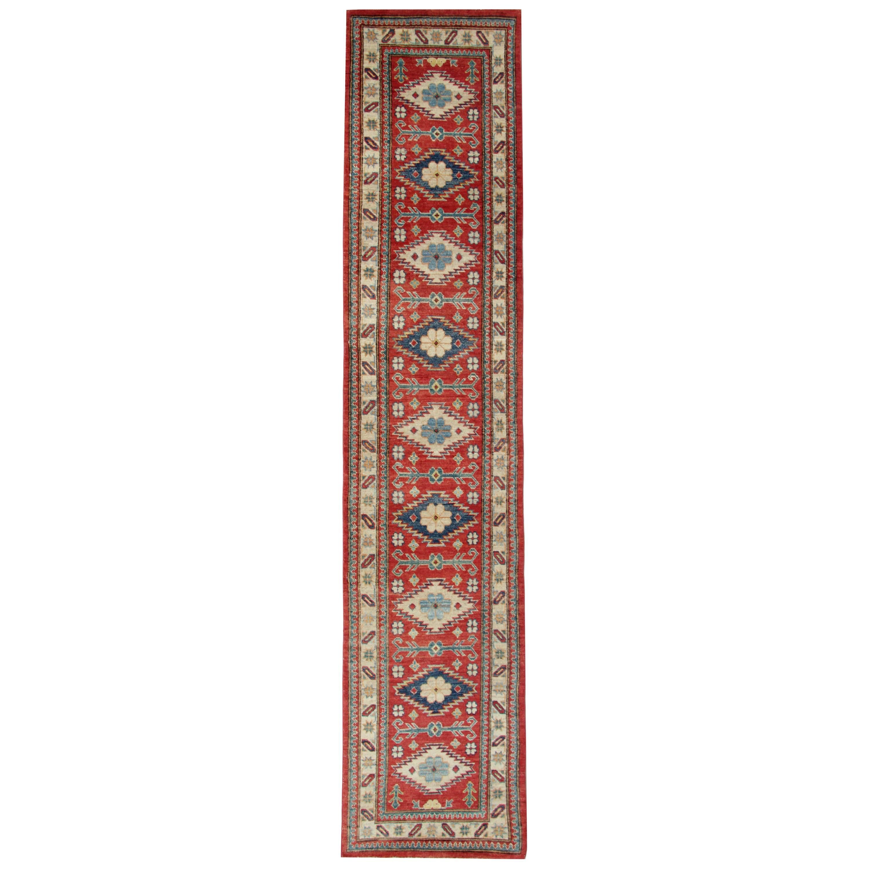 Handmade Rug New Traditional Rugs, Carpet Runners from Kazak Style Rugs